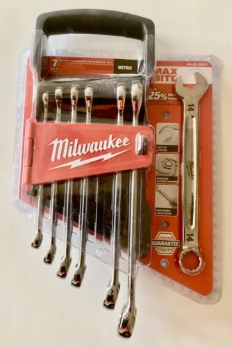 NEW Milwaukee 48-22-9507 7-Piece Metric Open-End Combination Wrench Set