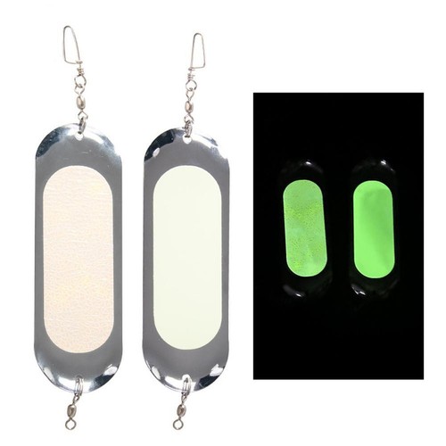 Night Light Fishing Rig Lure Flash Board 4.5-inch Salmon Fishing Doggers F l5T9 - Picture 11 of 22
