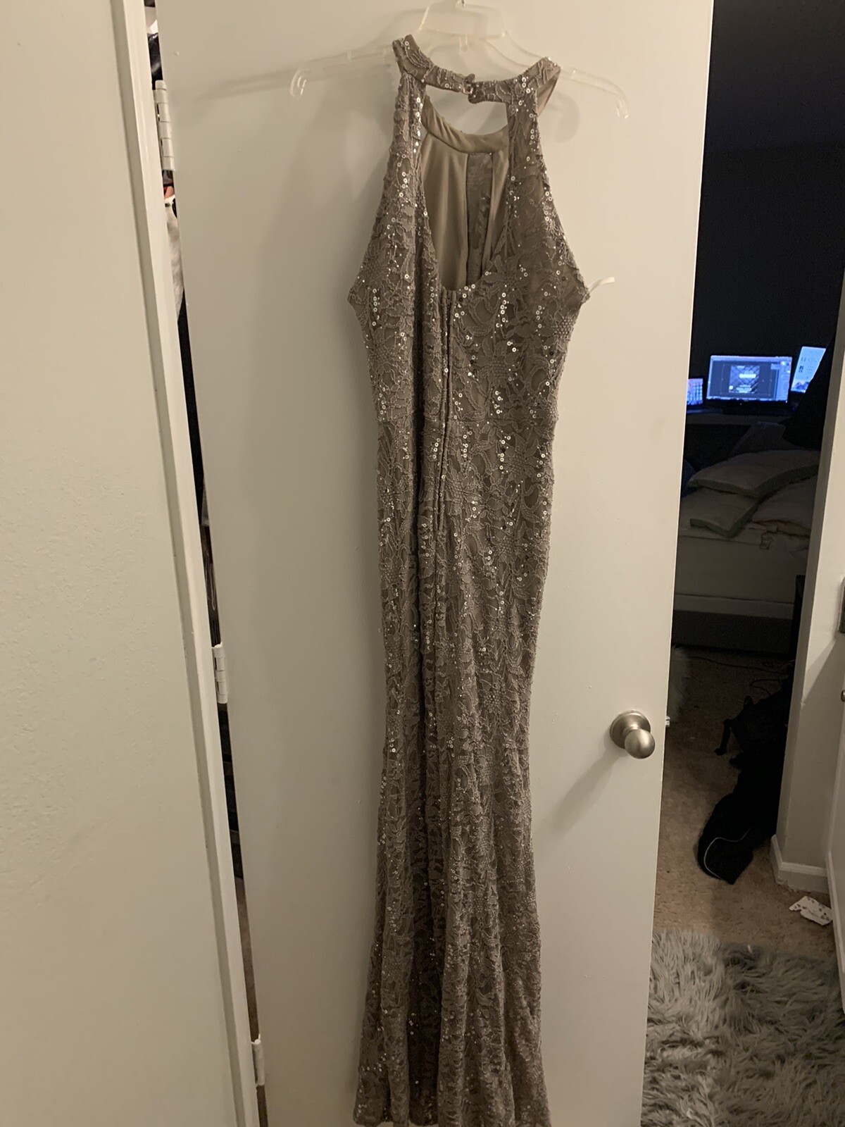 Brown Sequin Gown Gem