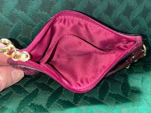 Coach PYTHON LEATHER WRISTLET - Rich Raspberry - … - image 6