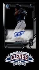 2021 BOWMAN CHROME AUTO GEORGE FELIZ SEATTLE MARINERS