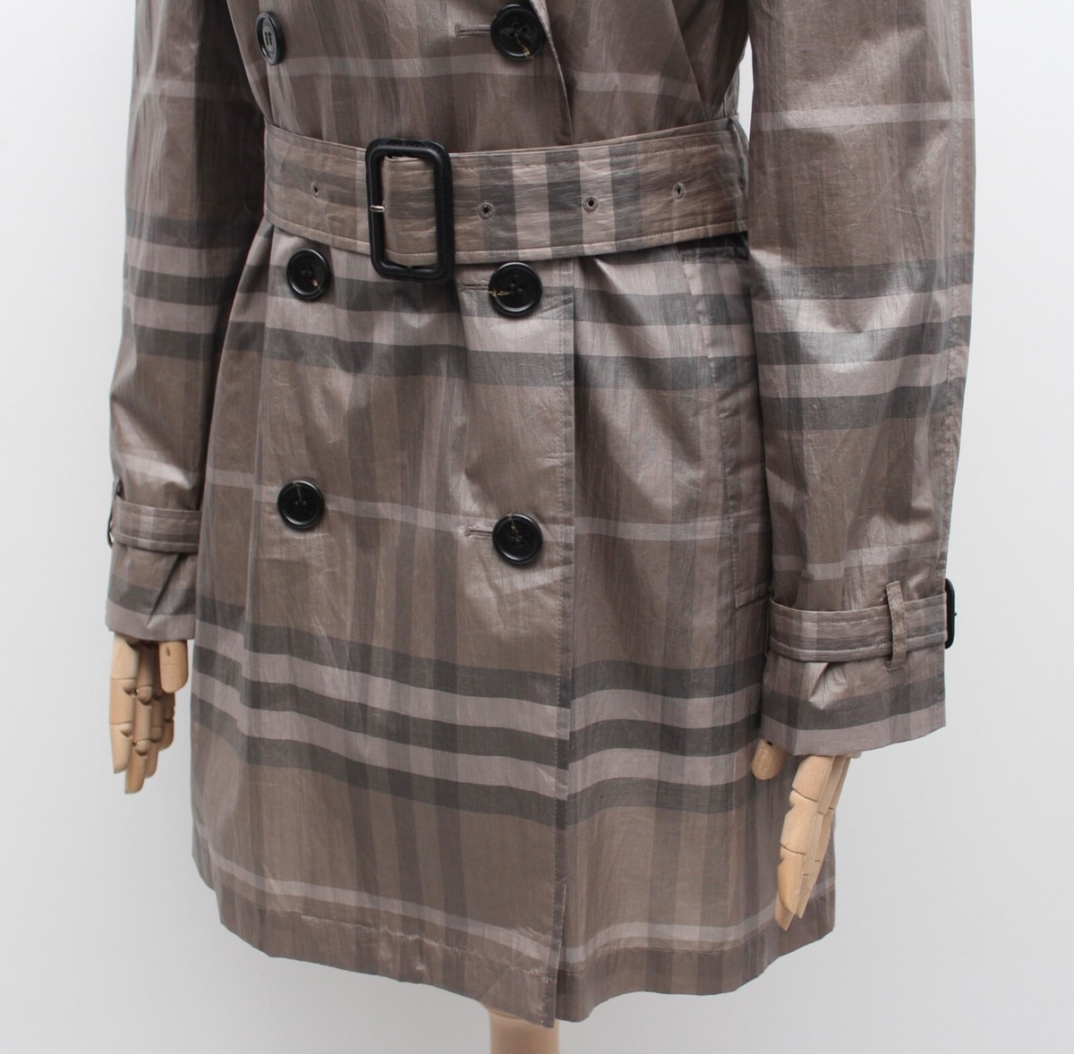 Women's BURBERRY London Silk Trench Coat Double Breasted
