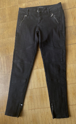 Blue Fire Co Jeans Chic Top Hose schwarz abgesteppte Nähte 36 W28/L30 gepflegt