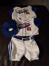 Build a Bear BABW Baseball Uniform lot All Stars 4 pce