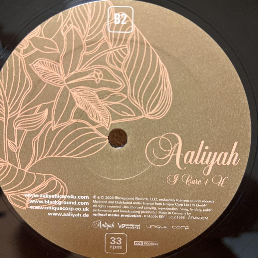 限定盤　AALIYAH / I CARE 4 U アリーヤ レコード　レア盤 Aaliyah - I Care 4 U - Special Fanedition - Edel Records