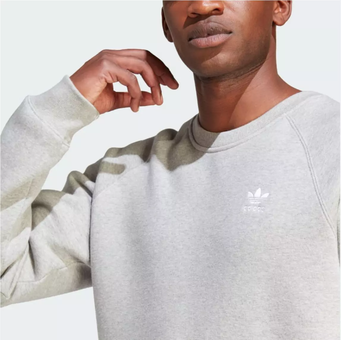 adidas Originals Essentials Trefoil Crewneck Sweatshirt Men s Grey