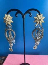 Lunch At The Ritz Snowflake pierced Earrings