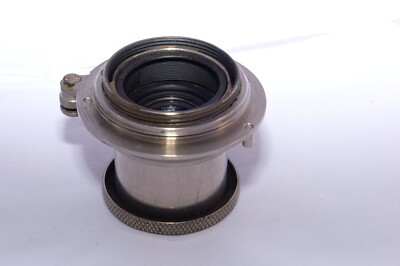 Vintage Nickel Leitz Hektor 5cm f2.5 lens. Circa. 1933. Hood. Caps