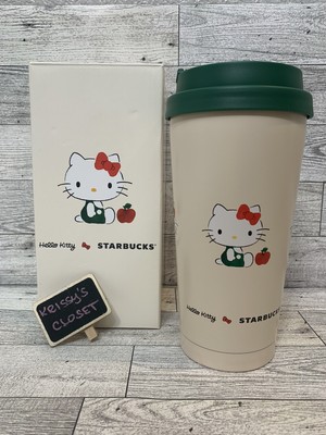 USA SELLER *2024 NIB Starbucks x Hello Kitty Apple Coffee Stainless Steel 16oz