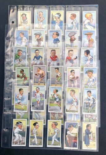 Original 1931 Churchman Sporting Celebrities Rare Full Set Of 50 Cards