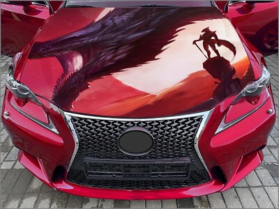 Car Hood Wrap Dragon Vinyl Sticker Fantasy Full Color Custom Decal #2