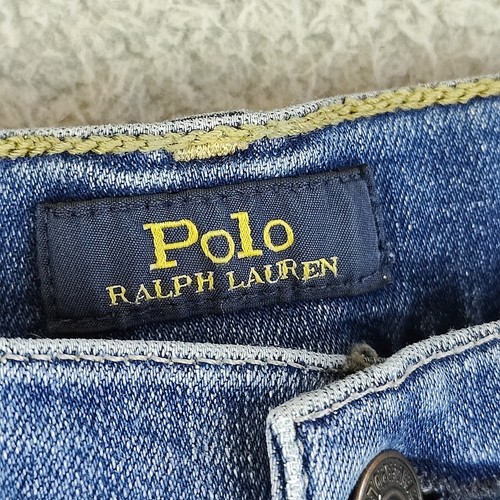 Ralph Lauren Polo Jeans Women 32 R Blue Denim Tompkins Skinny Stretch Pants Diss - Picture 8 of 19