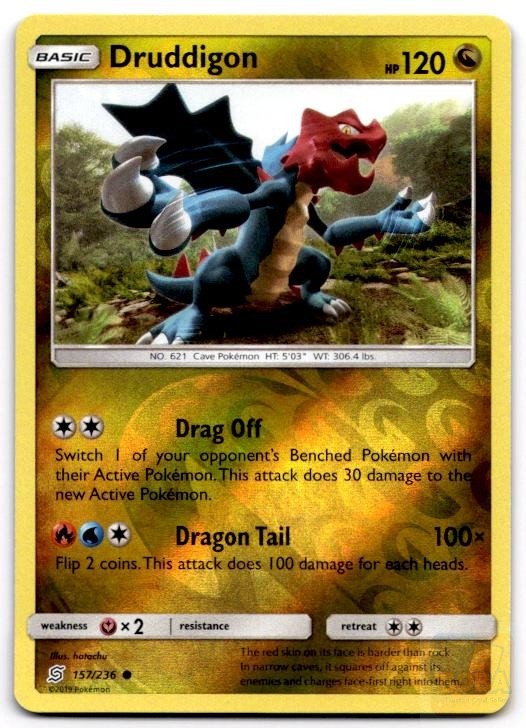 Druddigon 157/236 Common Unified Minds Pokemon Reverse Holo Near Mint