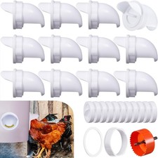 12-Port DIY Poultry Feeder Kit, Rain-Proof Gravity w/ Critter Stopper