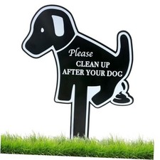 Handook No Dog Poop Signs for Yard, Clean Up After Your Dog Sign, Funny Metal