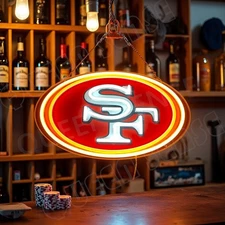 16"x9" San Francisco 49ERS LED Neon Sign With Dimmer USB Powered Light VL