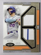 2024 Topps Tier One - Pete Alonso Orange Dual Relic #62/99 New York Mets #T1R-PA