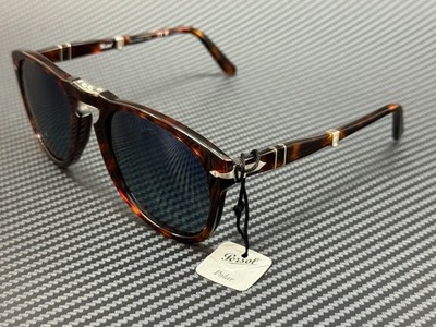 PERSOL PO0714 24 S3 Havana Blue Polarized Men's Sunglasses 54 mm