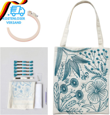 Smart-Feather Blumen-Stickset, Tragetasche, Handstickerei-Set Für Erwachsene Und