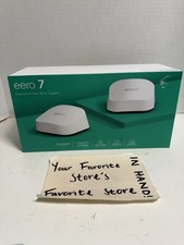 Amazon eero 7 Dual-Band Mesh Wi-Fi 7 System 2-Pack , Up to 2.5Gbps, 4,000 sq.ft