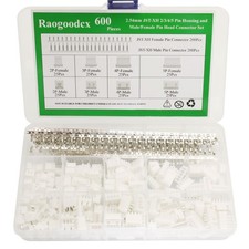 600 PCS 2.54mm JSTXHP 2/3/4/5 Pin Housing Male Female Connector Plug Set
