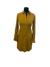 Broadway & Broome by Madewell Mustard Yellow Shirt Dress Size XS NWT Charity