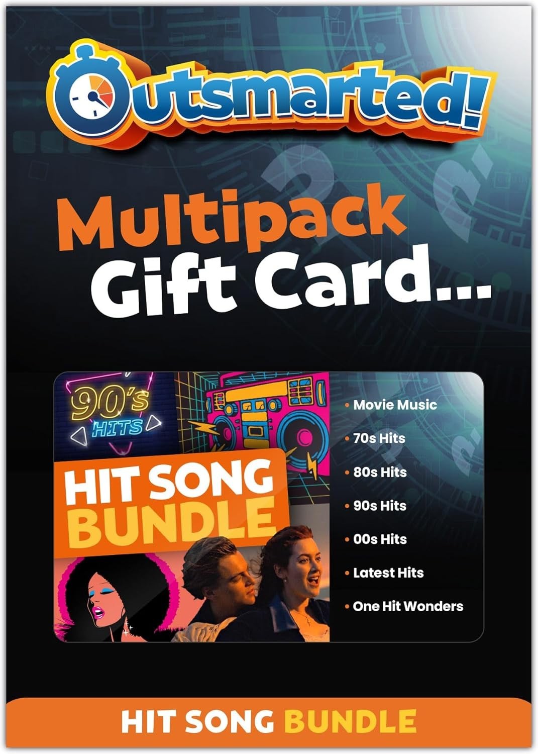 The Live TV Quiz Show - Tarjeta de regalo multipack - Paquete de preguntas de canción exitosa - Más de 7