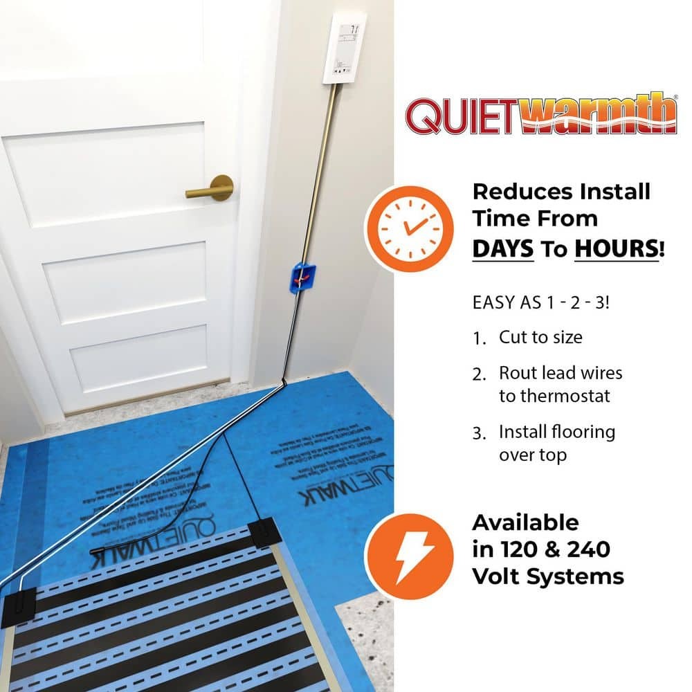 240-Volt Radiant Under Floor Heating System 5 ft. x 36 in. Electric Underlayment