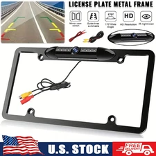 Backup Camera Waterproof Night Vision HD Wide Angle License Plate Car Rear View