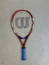 Wilson Enforcer 27 US Open Tennis Racquet Adult Lightweight Red Blue with Cover
