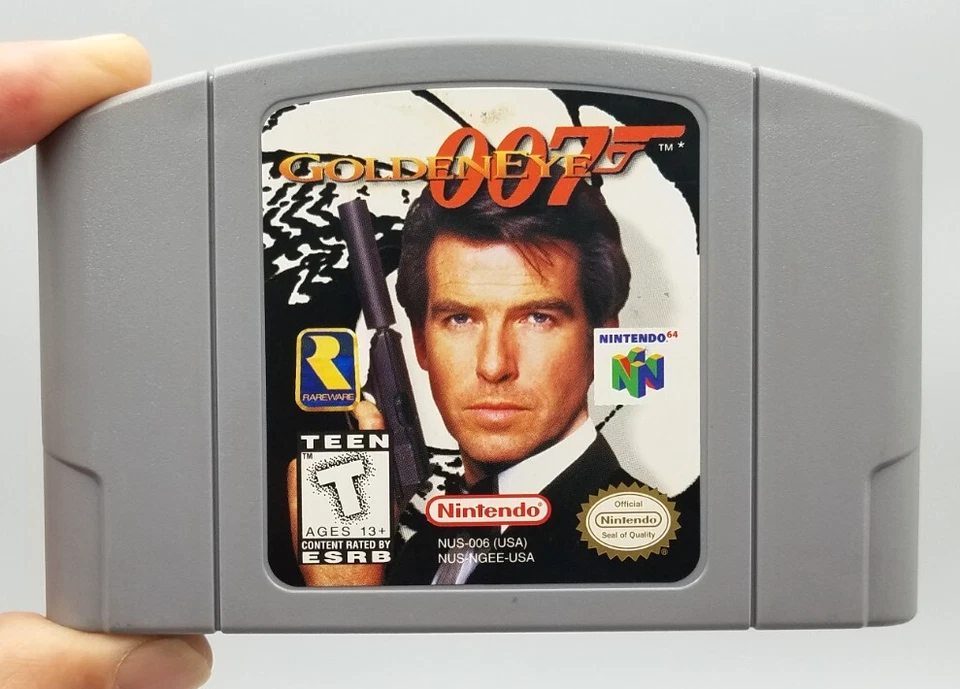 GoldenEye 007 (Nintendo 64, 1997) N64 Cartucho Auténtico Solo Probado Funciona Foto 3 de 4
