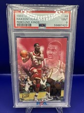 1993 Fleer Ultra #8 Hakeem Olajuwon Rebound Kings Basketball Card PSA 9 Mint