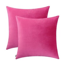 Comfy Soft Thick Velvet Throw Pillow Cases for Sofa Couch, Decorative Solid S...