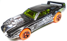 2021 HOT WHEELS RIVITED TEST 05 ACTION BLACK 1:64 DIECAST 3" CAR W GREEN & WHITE