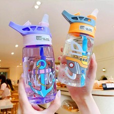 480Ml Kids Sippy Cup Water Bottles Feeding Cups with Straws and Lids Portable