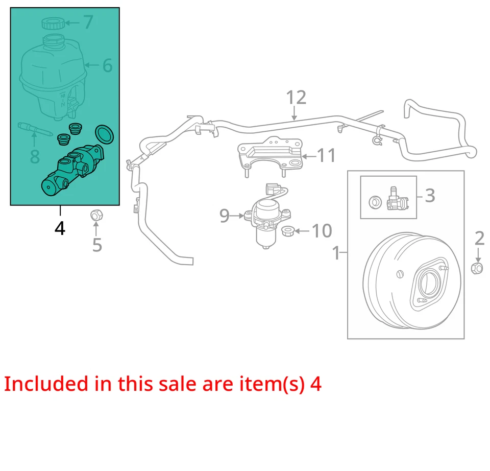 Cilindro maestro de frenos Dodge Durango 2011-2015 OEM Foto 3 de 4