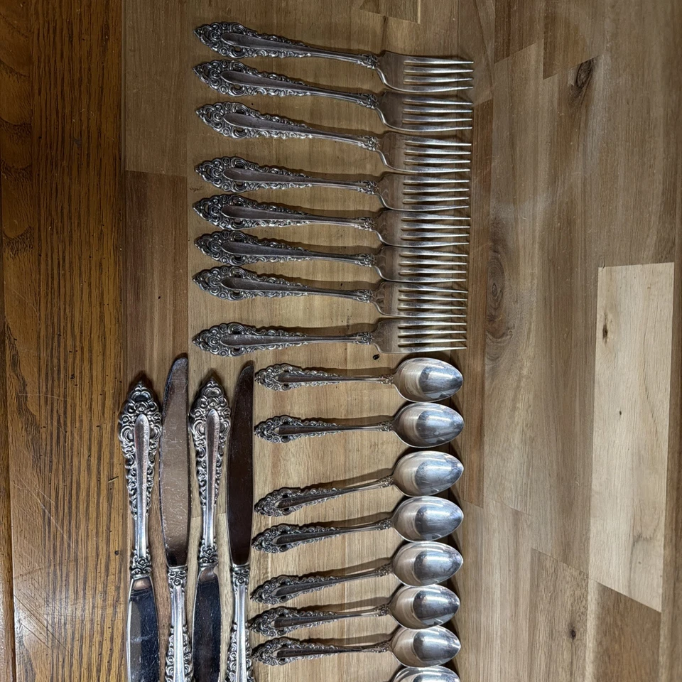 Juego de cubiertos Community CORONATION plateado servicio para 8 + extras 53 piezas EXC Foto 3 de 4