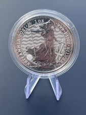 2021 Silver Britannia – 1 oz – First Year Security Features – Encapsulated – BU