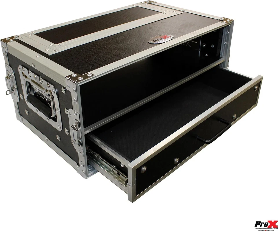 Flight Case ATA Style Rack Case 12 In. Deep 2U W-2U Drawer - Image 4 of 4