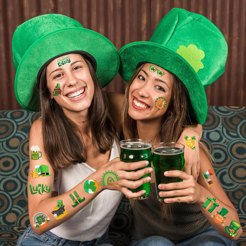 50 PCS St Patrick's Day Tattoos Stickers for Kids, Patrick - Picture 6 of 7