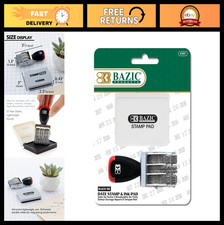 Date Stamp with Black Ink Pad - 12-Year Date Bands for Files Paperwork - 24-Bo