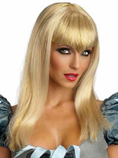RUBIE'S BLONDE GLITTER VAMP WIG ADULT HALLOWEEN COSTUME ACCESSORY 52663