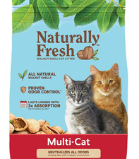 Naturally Fresh Walnut-Based Quick Clumping Multi-Cat Litter, Unscented, 14 lb