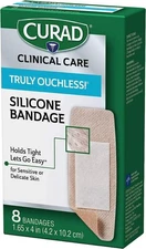 (Pack of 3) 24 total ct Curad Ouchless Bandage 1. Size 8 ct