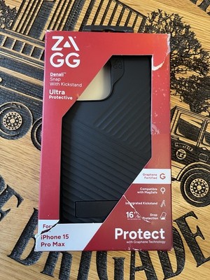 ZAGG Denali Snap Magnetic Kickstand Case for iPhone 15/14/13 Black