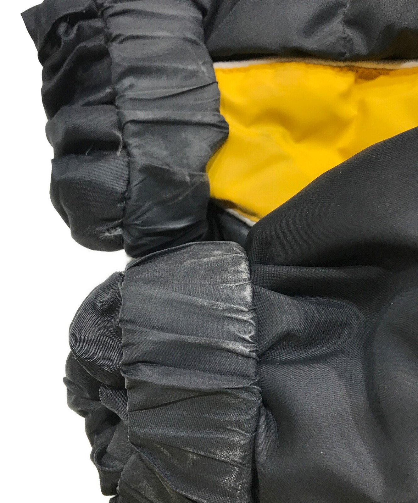 SUPREME Striped Panel Down Jacket Size: S Black x… - image 12