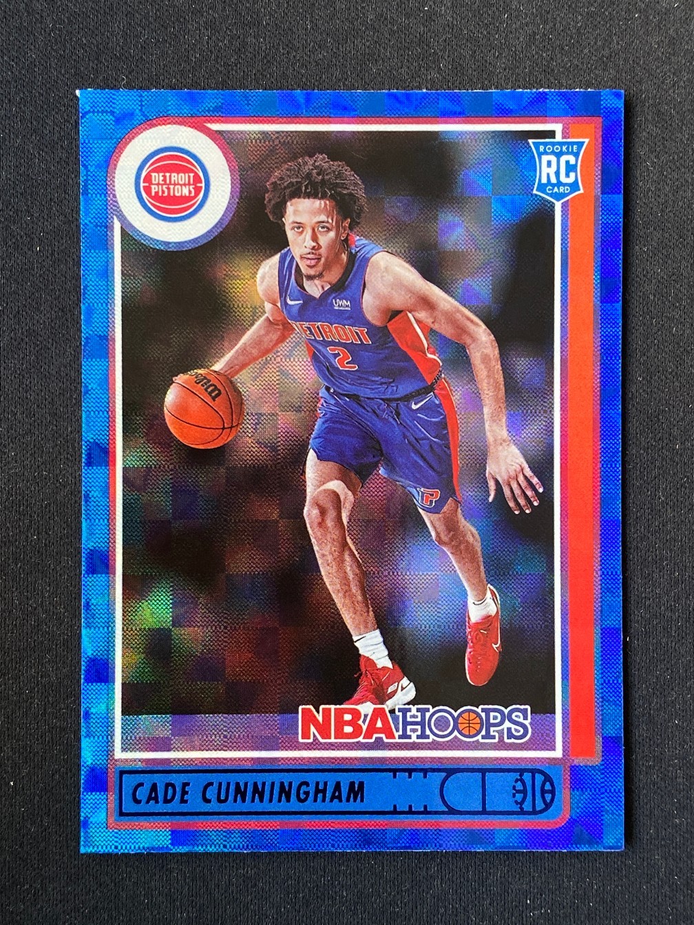 Cade Cunningham 2021-22 Panini NBA Hoops Asia Blue Hyper RC #201