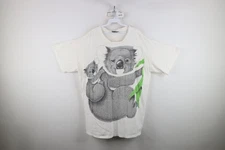 Vintage 90s Streetwear Womens OSFA Koala Bear Night Gown Sleep T-Shirt White USA