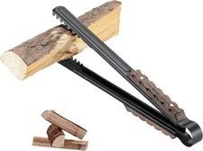 CAMPINGMOON 16-inch Length Charcoal Tongs with Scissor silver/reddish-brown 