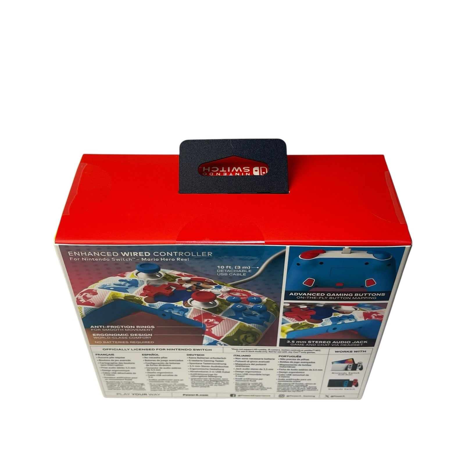 PowerA Enhanced Wired Controller for Nintendo Switch Super Mario Themed NEW